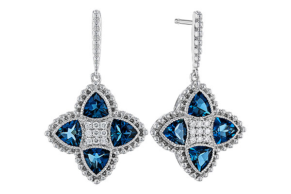 M329-23192: EARRINGS 1.73 LONDON BLUE TOPAZ 1.82 TGW
