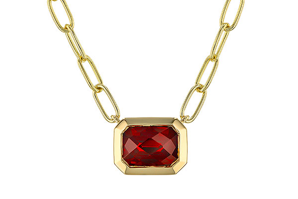 M329-24156: NECKLACE 1.45 GARNET (18")